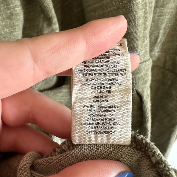 Free People FP Beach Green Long Sleeve Scoop Neck Tumic Mini Dress Size Small - Picture 8 of 8